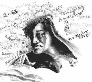 Test anxiety affects performance