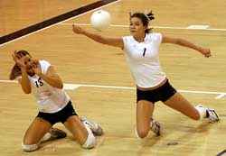 Aggies’ three-match win streak snapped against UOP