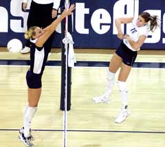 Ag volleyball drops pair in California
