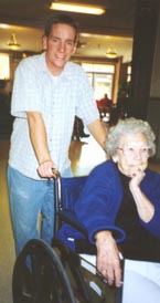 Elderly Friends — USU students help out an earlier generation