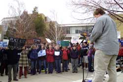 Peace rally raises student voices about war
