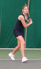 Now serving: Aggie tennis’ Carolyn Larsen goes step by step through her serve