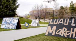 Students violating A-frame policy