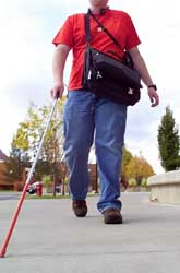 Blind student sets sights high