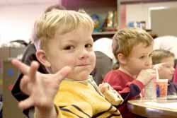 Autistic children get language training from USU students