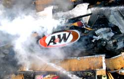 A&W goes up in flames; no injuries reported