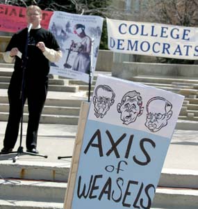 Students rally for ‘peace and justice’