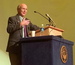 Professor gives ‘Last Lecture;’ discusses controversial topics