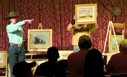Local artists paint pictures fast for Quick Draw and Auction