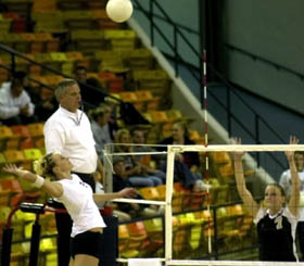 Spikers get conference win over Idaho