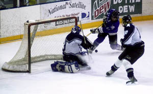 Ag hockey lose as Lain saves 66