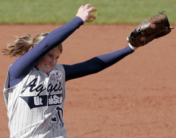 Aggies split doubleheader