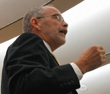 Potential provost Coward makes first appearance