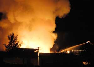 FIRE: Smithfield factory burns