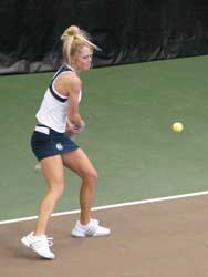 Tennis team drops home match