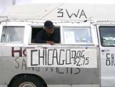 Hot diggity dogs; Resident makes living off selling hot dogs
