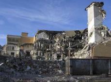 Merrill Library demolition continues