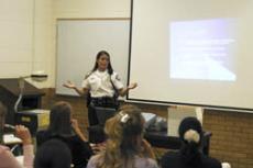 Females get a two-fold lesson in self-defense