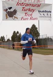 USU students run for a 12- pound turkey