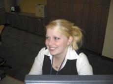 Blonde student librarian ‘notorious for losing pants’