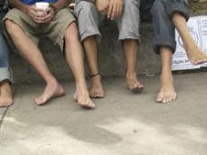 Going barefoot so they don’t have to