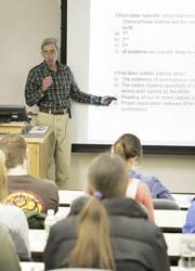 Students tuning in to mp3 players to study