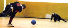 Out of sight: Goalball, a Paralympic sport, for the legally blind, involves three-pound ball at high speeds