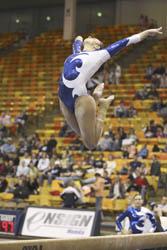 Strong scores, but mixed results for USU gymnasts