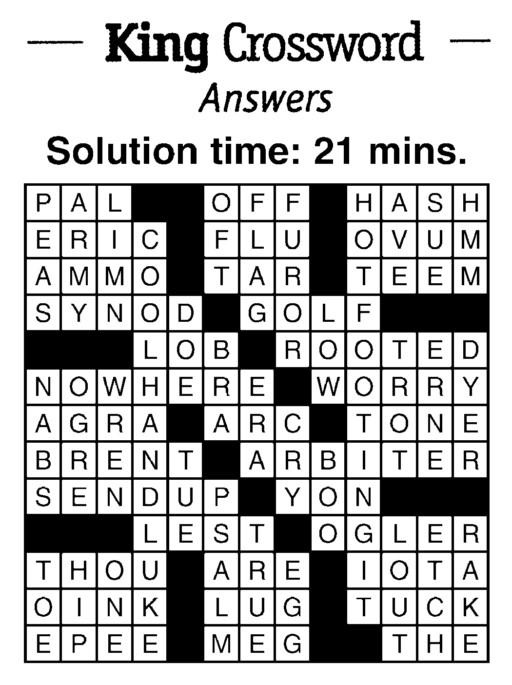 Puzzle answers, 9/10/10