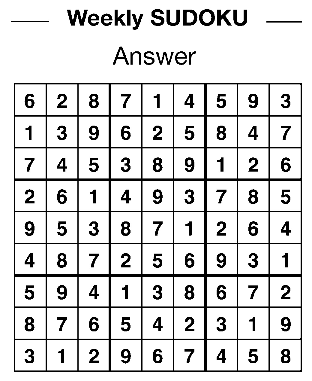 Puzzle answers for 10/01