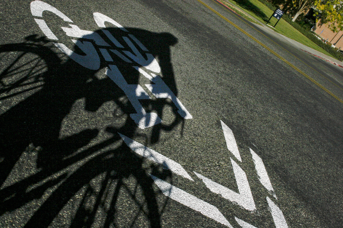 Bike symbols establish precaution on roadways