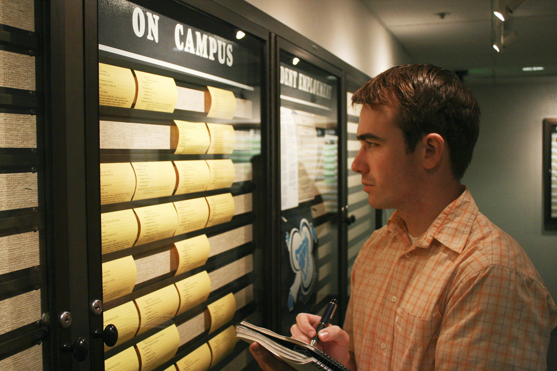 Number of on-campus jobs increasing from 2009-10