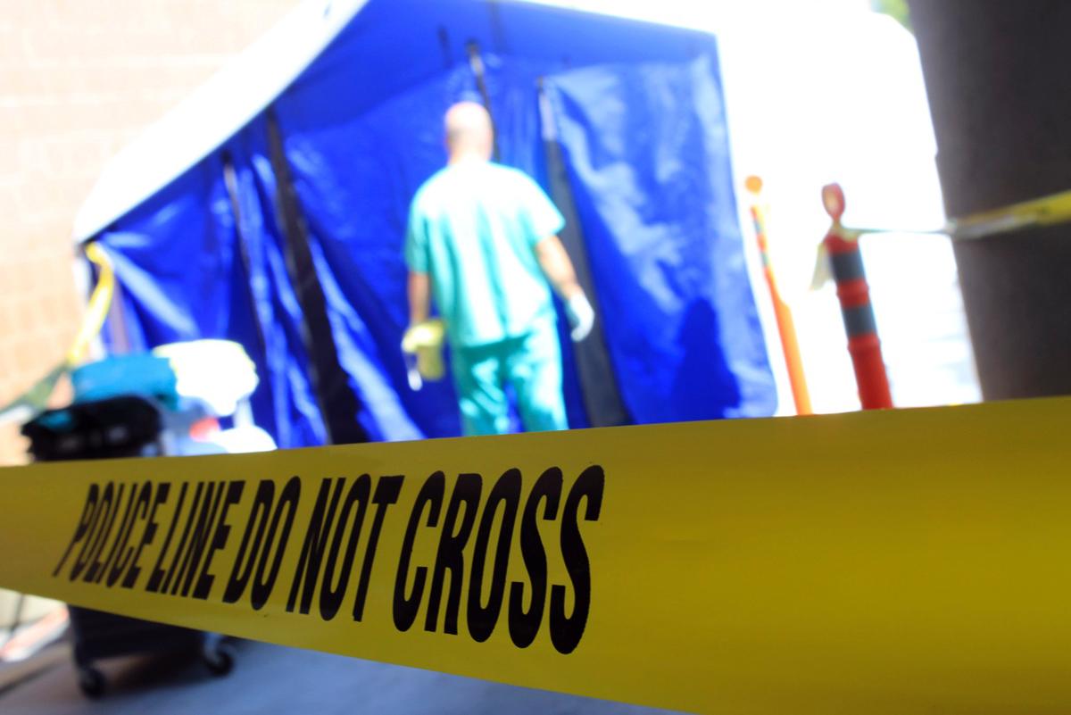 Students act as ‘victims’ in staged explosion
