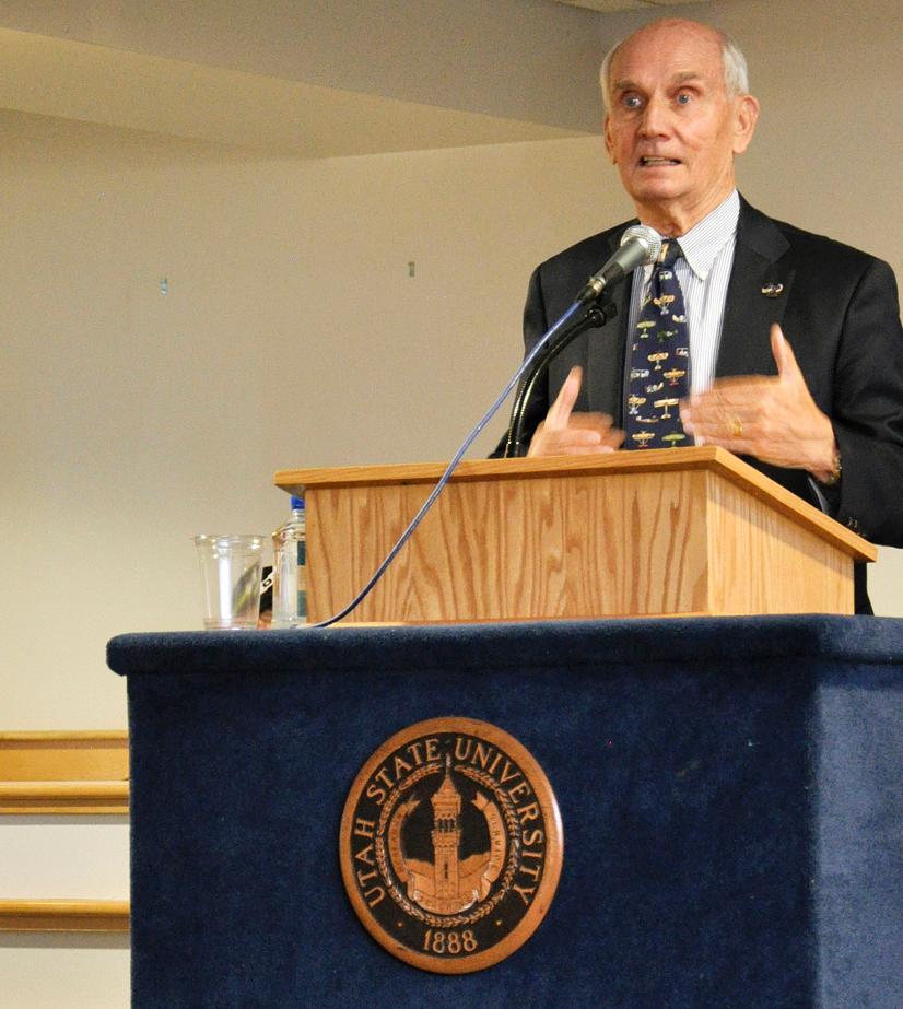 Former senator and astronaut visits USU