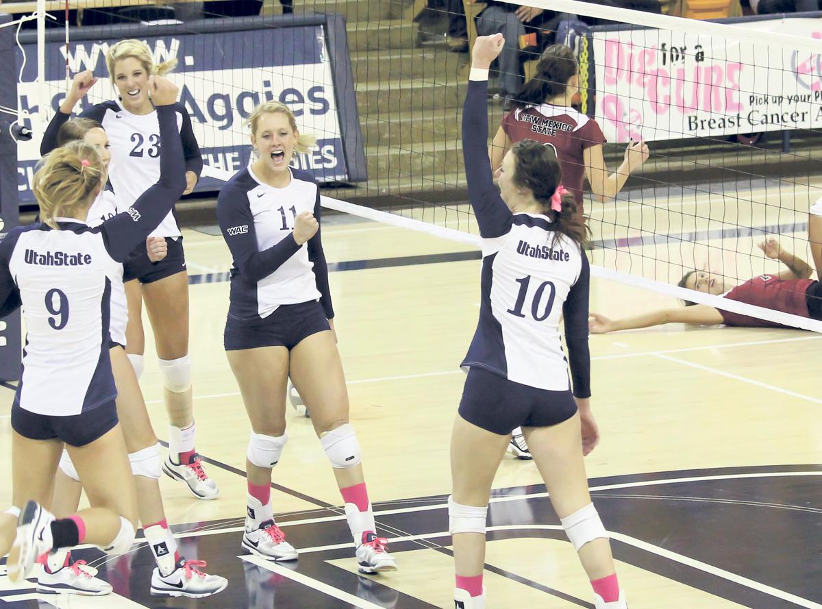 Sorenson leads Aggies to victory in five sets
