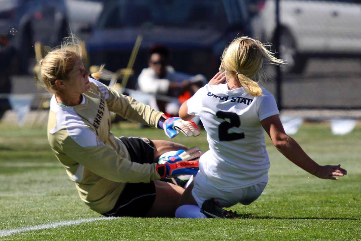 Lady Aggies step into first place with shutout
