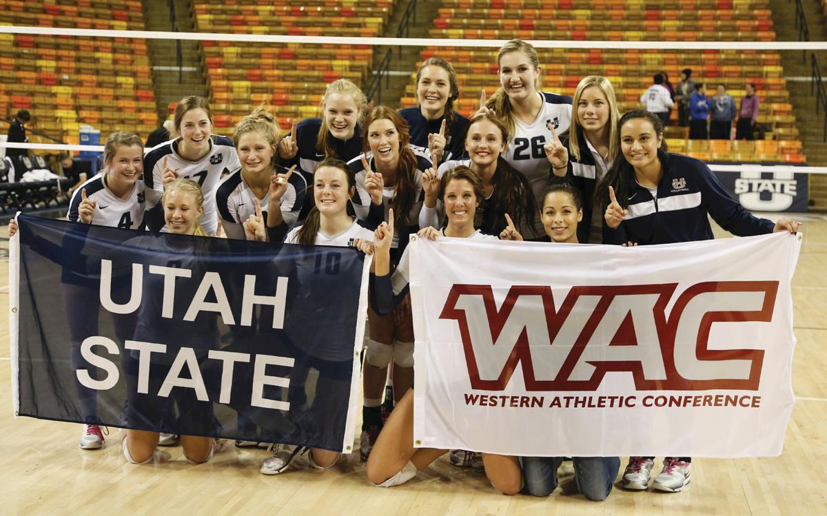 USU volleyball team beats Texas State, solidify WAC title