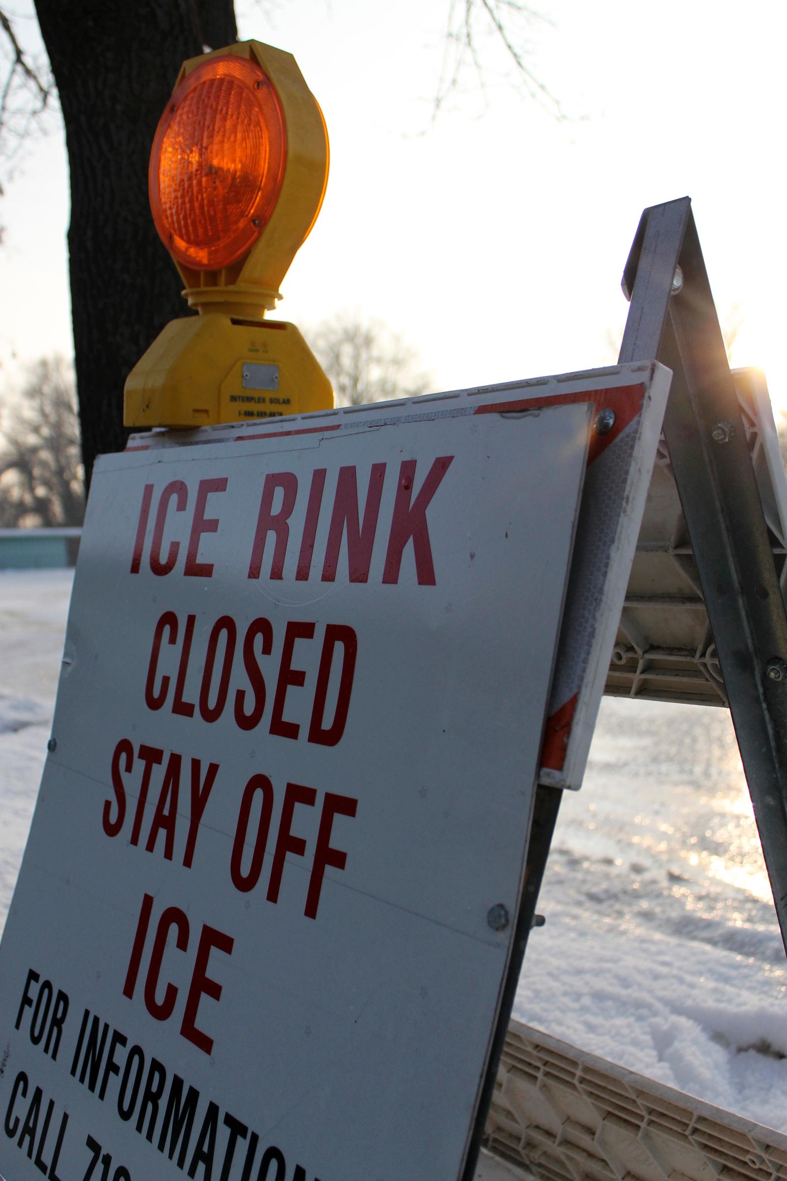 Broken pipe melts Merlin Olsen Park skating rink