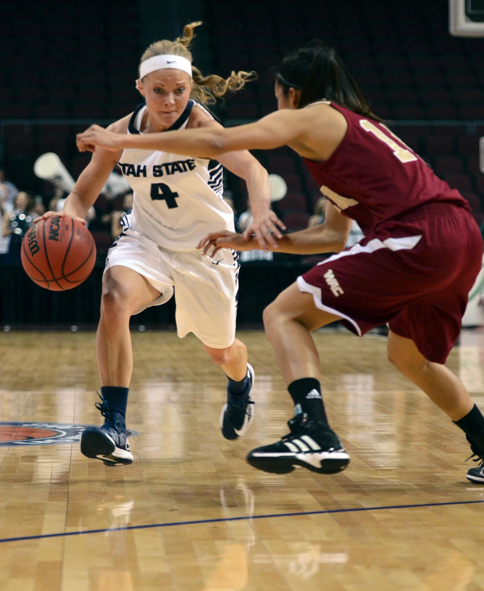 Heartbreak in Las Vegas for USU women