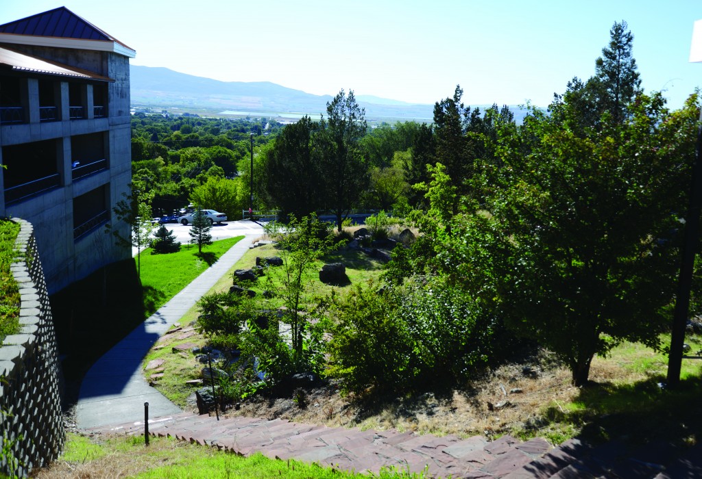 Mikayla Kapp photo. LAEP students designed the fountain area next to the Aggie terrace in 2010.