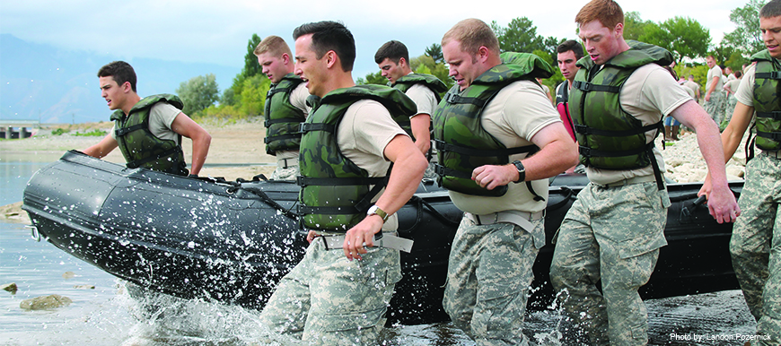 Fifty-eight cold, wet cadets