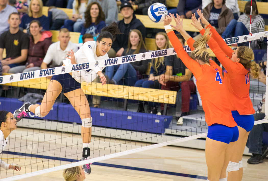 USU women's volleyball falls at home, fails to Boise State's