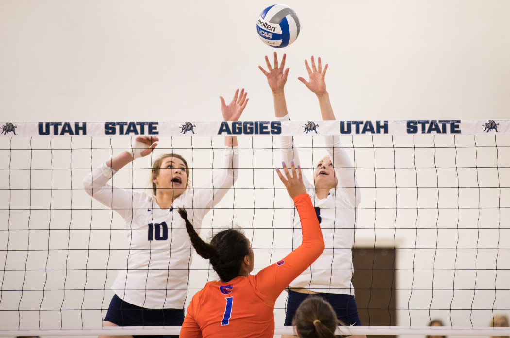 Aggie volleyball tops SJSU in straight sets The Utah Statesman