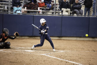 Softball splits with UNLV in home opener