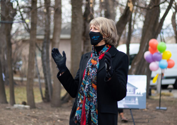 President Noelle E. Cockett at the Encircle groundbreaking.