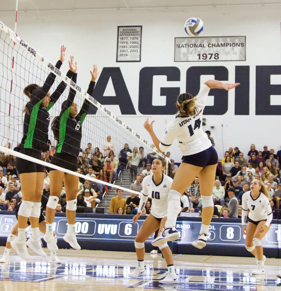 Shelby Capllonch leads Aggie Volleyball in comeback over UVU The Utah