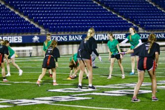 USU homecoming powderpuff tournament won by Blitz Babes