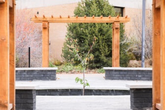 New garden planted near Merrill-Cazier Library