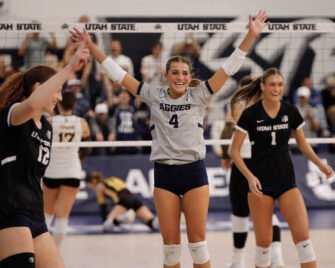 Aggies dominate Wyoming in the Wayne Estes Center