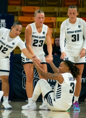 Utah State Women’s Basketball falls to Wyoming at home